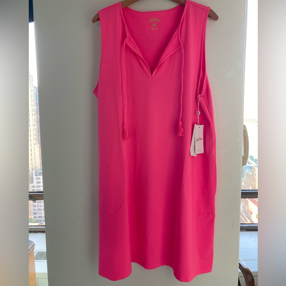 Lilly Pulitzer hot pink beach coverup